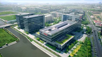 The present-day Bosch (China) Investment Co. Ltd. complex at 333 Fuquan (N.) Road in Shanghai, which was officially inaugurated in April 2011.